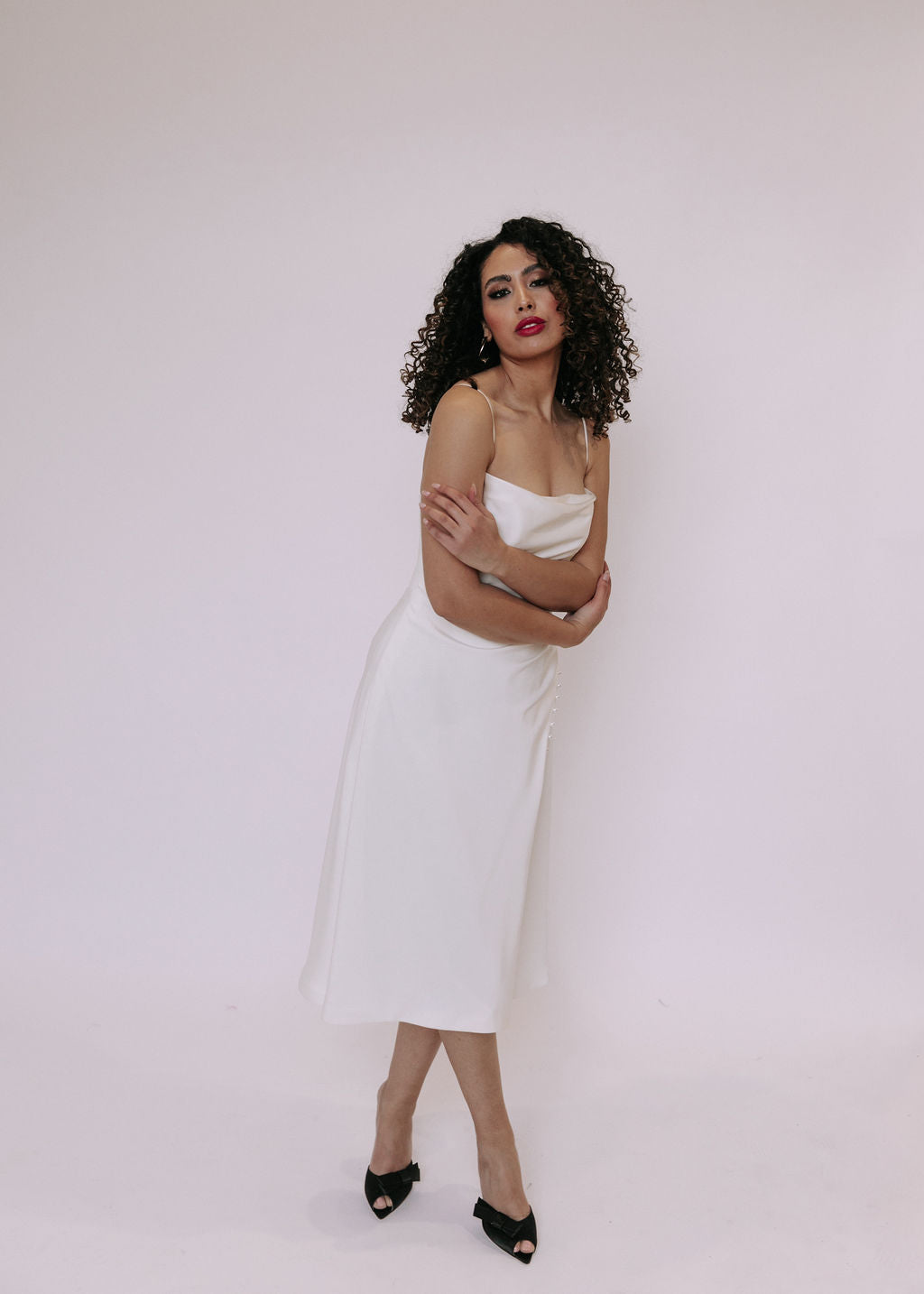 Cherie Pearl Slit Dress