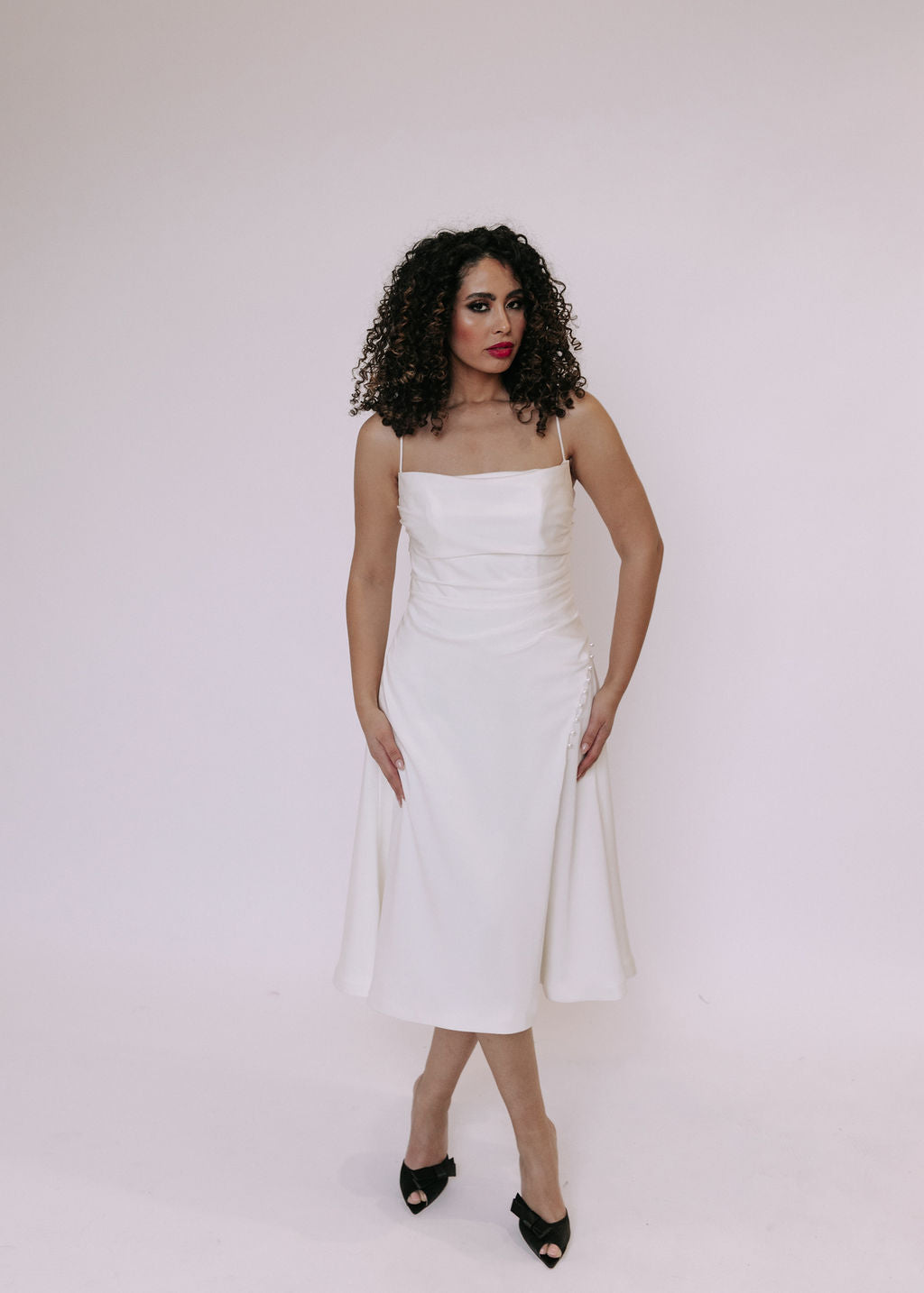 Cherie Pearl Slit Dress