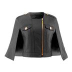Fleur Cropped Cape Jacket