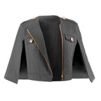 Fleur Cropped Cape Jacket