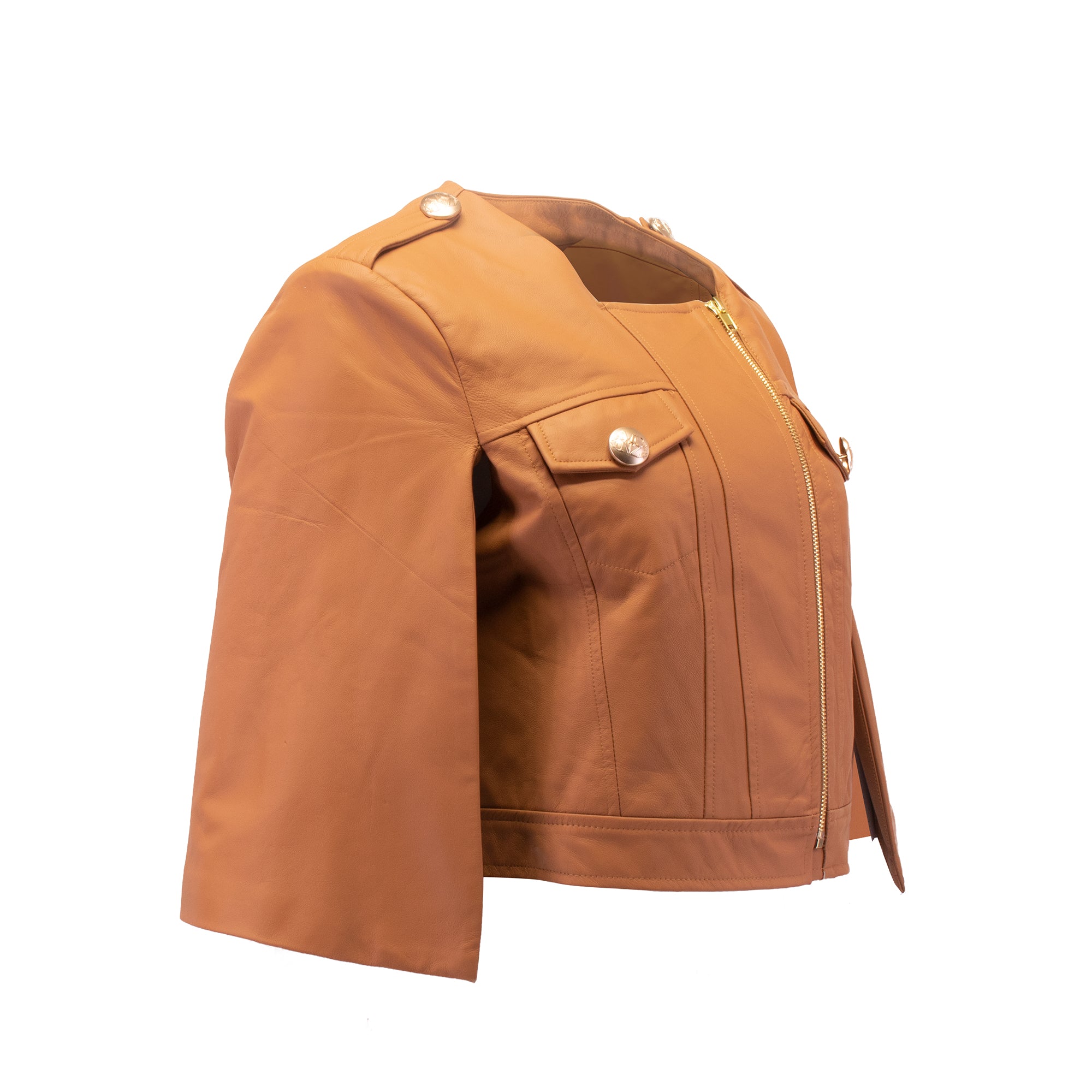 Fleur Cropped Cape Jacket