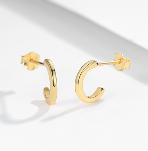 18K Gold Mini Hoop Earrings
